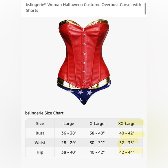 Wonder Woman Corset Set - Picture 10 of 13